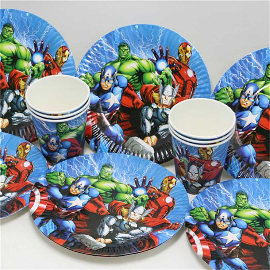 avenger party plates