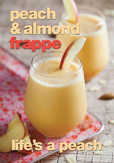 peach and almond frappe