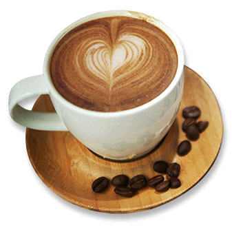coffee love heart foam