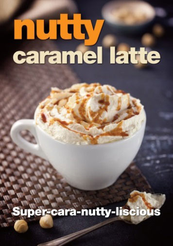 nutty caramel latte