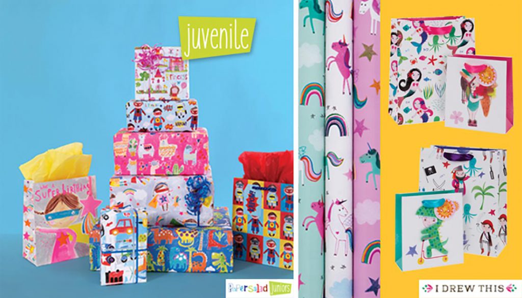 juvenile wrapping paper